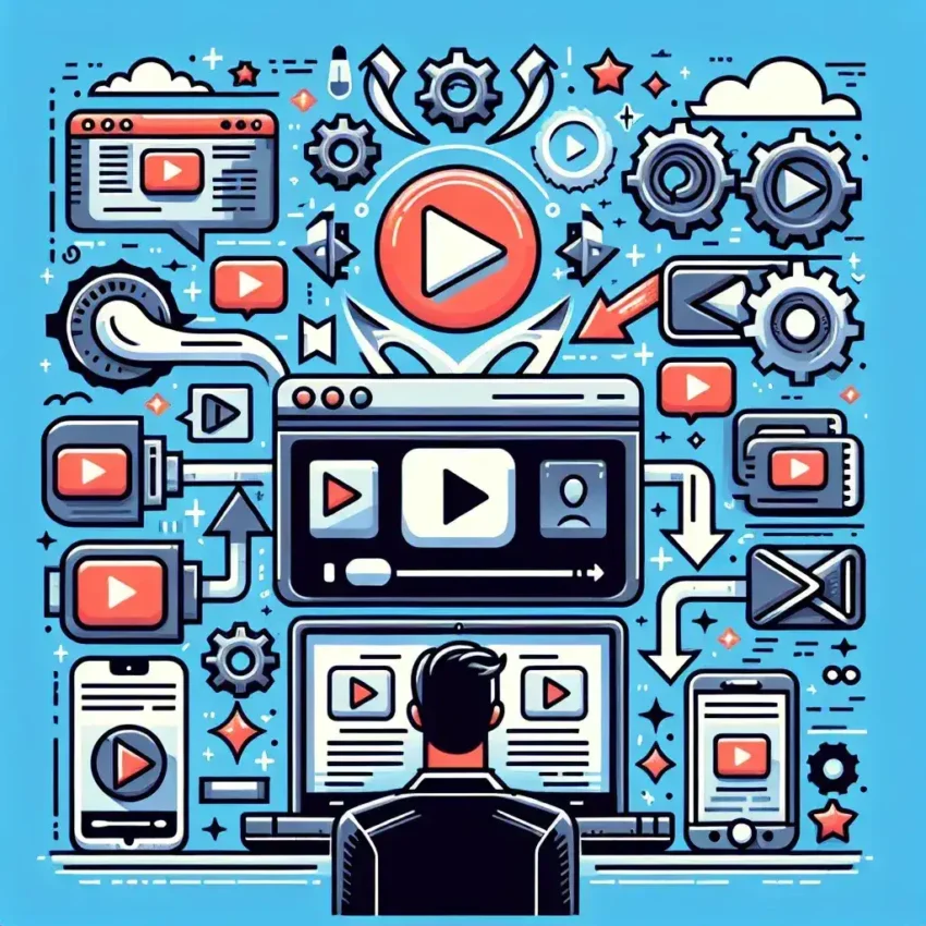 "Person using a laptop to download YouTube videos with a user-friendly video downloader tool, illustrating the process explained in 'The Complete Guide to YouTube Video Downloaders: Everything You Need to Know.'"